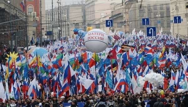 In Moscow held march in honor of Day of National Unity